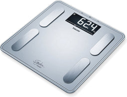Beurer BF 405 Signature Line Personenweegschaal - Lichaamsanalyse - Tot 200 kg - Bluetooth® - Gratis beurer HealthManager Pro-app - XL display - 8 Gebruikersgeheugen - 5 Activiteitenniveaus - Incl. batterijen - 5 Jaar garantie - Zilver