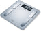Beurer BF 405 Signature Line Personenweegschaal - Lichaamsanalyse - Tot 200 kg - Bluetooth® - Gratis beurer HealthManager Pro-app - XL display - 8 Gebruikersgeheugen - 5 Activiteitenniveaus - Incl. batterijen - 5 Jaar garantie - Zilver