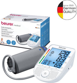 Beurer BM 49 Voice Bloeddrukmeter bovenarm – Voorleesfunctie in GB/ES/P/GR – XL verlicht display - Risico-indicator – Onregelmatige hartslag – 2 Gebruikersgeheugen – Incl. batterijen - 5 Jaar garantie