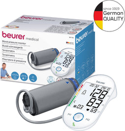 Beurer BM 55 Bloeddrukmeter bovenarm - Keurmerk Duitse Hypertensie Vereniging - Hartslag - Onregelmatige hartslag - Manchet 22-36 cm - USB dataoverdracht - 2 Gebruikersgeheugen - Risico-indicator - 5 Jaar garantie