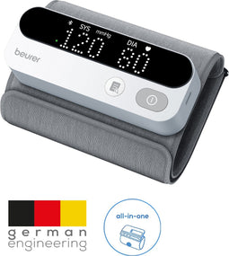 Beurer BM 59 Smart Bloeddrukmeter bovenarm - NIEUW - Geïntegreerde flexibele manchet 22-42 cm - Oplaadbare accu - 1 Gebruikersprofiel - Onregelmatige hartslag - Gratis app: Health Manager pro - 5 Jaar garantie