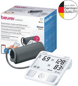Beurer BM 93 Cardio ECG Bloeddrukmeter bovenarm - ECG-functie - Bluetooth® - HealthManager Pro app - BM 93 cardio - Rapport voor dokter - Onregelmatige hartslag - Risico-indicator - 5 Jaar garantie