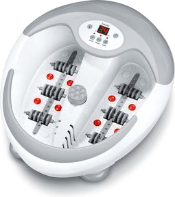 Beurer FB 50 Voetenbad - XXL - Voetmassage - Trillings-en bubbelmassage - Infraroodlicht punten - Verwarming - Voetreflex rollers - 3 Pedicure opzetstukken - Timer - Snoeropwinder - Tot schoenmaat 46 - 400 Watt