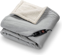 Beurer HD 81 Cord Light Grey - Duurzaam Verwarmingsdeken - Eco-Instellingen - Automatische Uitschakeling - 180 x 130 cm - 3 jaar garantie