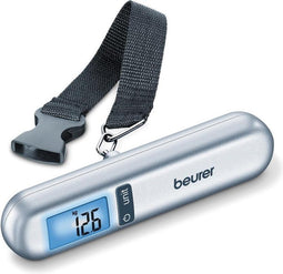 Beurer LS 06 Kofferweegschaal - Bagageweger - Hold functie – Verlicht blauw LCD display – Incl. rolmaat 1 m - Bevestigingsriem - Tot 40 kg – Incl. batterij – 5 Jaar garantie