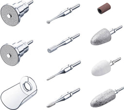 Beurer MP 62 Manicure- en pedicure opzetstukken - Set van 9 opzetstukken en beschermkap - 30 Wegwerp opzetstukken schuurpapier