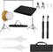 vidaXL - Fotostudioset - met - verlichtingsset, - achtergrond - en - reflector