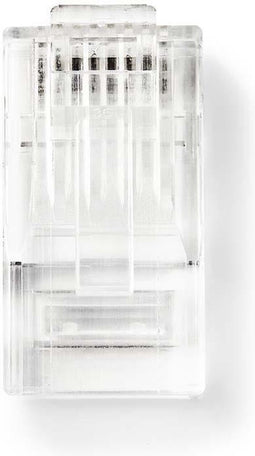 Nedis RJ45-Connector - Male - Solid UTP CAT5 - Recht - Verguld - 10 Stuks - PVC - Transparant - Envelop