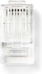 Nedis RJ45-Connector - Male - Solid UTP CAT5 - Recht - Verguld - 10 Stuks - PVC - Transparant - Envelop