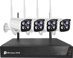 Beveiligingscamera Set met 4 IP-Camera's - 500GB HDD - App Bediening - Binnen & Buiten