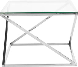 BEVERLY - Salontafel - Zilver - Glas