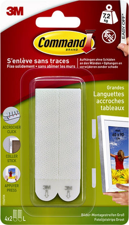 Bevestigingsstrip Command klikstrip licht 7 - 2kg - 10 stuks