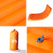 vidaXL - Kampeermatras - met - kussen - zelfopblazend - 1-persoons - oranje