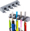 Bezemhouder - Bezem ophangsysteem - Bezemhanger - Tuingereedschap ophangsysteem - Bezemhouder ophangsysteem - Borstel Ophangsysteem - Ophangsysteem - Inklapbare haken