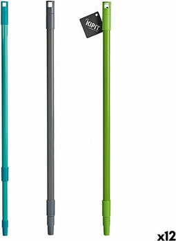 Bezemsteel Uitschuifbaar Metaal Plastic 120 cm (12 Stuks)