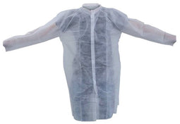 Bezoekersjas non woven klitteband xxl wit 5 stuks