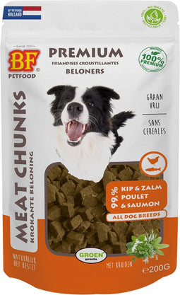 Bf Meat Chunks 200 g - Hondensnacks - Kip&Zalm