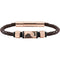 Police Heren-Armband Leder One Size Bruin 32017141