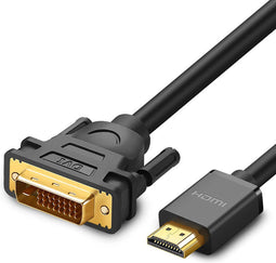 Ugreen - DVI 24+1 pin - HDMI-kabel - FHD 60 Hz - 1,5 m - zwart