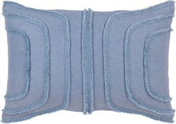 J-Line kussen Franjes Lijnen - katoen - blauw