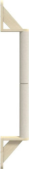 vidaXL - Kattenkrabpaal - wandgemonteerd - 109 - cm - sisal