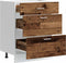 vidaXL - Keuken - onderkast - Lyon - bewerkt - hout - oud - houtkleurig