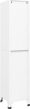 vidaXL - Lockerkast - 38x40x180 - cm - staal - wit