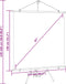 vidaXL - Projectiescherm - met - statief - 1:1 - 67''