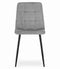Set van 4 Eetkamerstoelen KARA Lichtgrijs – Velvet Bekleding, Ergonomisch Design, Zwarte Metalen Poten, Comfortabele Zitting, Max. 120 kg