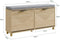 SoBuy - Schoeiselbank met opbergruimte - Licht eiken - 100x24x50 cm - 2 deuren - Max. belasting 237