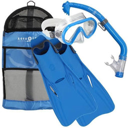 Aqua Lung Sport Santa Cruz - Snorkelset - Duikbril met total dry top en verstelbare hielband - Blauw