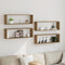 vidaXL - Wandplanken - 4 - stuks - Artisan - Eiken - 80x15x26 - cm - Gelaagd - Hout