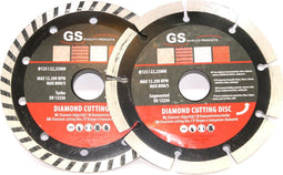 Slijpschijf diamant 125 mm - diamantslijpschijf voor haakse slijper - geschikt voor beton en baksteen (2 stuks)