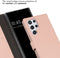 Selencia Hoesje Geschikt voor Samsung Galaxy S22 Ultra Hoesje Met Pasjeshouder - Selencia Echt Lederen Bookcase - roze
