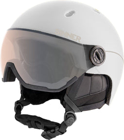 Sinner Titan Visor - Skihelm In-mould - Photochromic vizier Cat 1-3 - Matte White - Maat: 52 - 54 cm