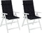 vidaXL - Stoelkussens - 4 - st - hoge - rug - ruitpatroon - oxford - stof - zwart