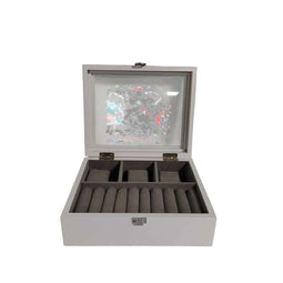 ESPRIT - Juwelenkistje - Hout MDF 22 X 19 X 7.5 CM - Wit Grijs