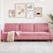 vidaXL - Driezitsbank - 210 - cm - fluweel - roze