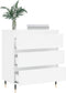vidaXL - Dressoir - 60x35x70 - cm - bewerkt - hout - wit