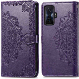 iMoshion Hoesje Geschikt voor Xiaomi Poco F4 GT 5G Hoesje Met Pasjeshouder - iMoshion Mandala Bookcase - Paars