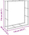 vidaXL - Haardhoutrek - 110x30x116 - cm - staal - zwart