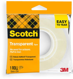Scotch 508 - Plakband 19 mm x 33 m - Scheurbaar met de hand (12 stuks)