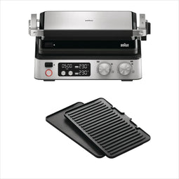 Braun MultiGrill 7 - CG7040 - Contactgrill - 2000W - Timer en Display - Zwart