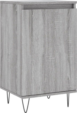 vidaXL - Dressoir - 40x35x70 - cm - bewerkt - hout - grijs - sonoma