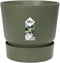 Elho Greenville Rond 47 - Grote Bloempot voor Buiten met Waterreservoir - Ø 47 x H 44 cm - Blad groen