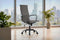 Feel Furniture Luxe Bureaustoel - Hoge Rugleuning - Donkergrijs met Mat Zwart Frame