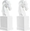 Bokstöd DKD Home Decor Wit Schaakspel 10 x 7 x 24 cm Paard Hars