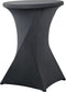 Statafelrok donkergrijs 80 cm - partytafel - tafelrok voor statafel - Statafelhoes - Bruiloft - Cocktailparty - Stretch Rok