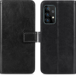 imoshion Hoesje Geschikt voor Samsung Galaxy A72 Hoesje Met Pasjeshouder - imoshion Luxe Bookcase - Zwart