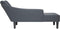 vidaXL - Chaise - longue - met - rechterarmleuning - fluweel - donkergrijs